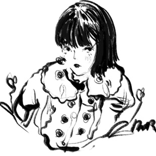 简约ins风手绘线条单人头像漫画情侣定制礼物卡通头像