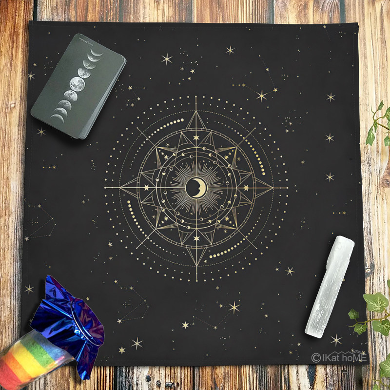 八阵星空星座塔罗牌桌布韦特推牌布祭坛布仪式布水晶布桌游背景布图片