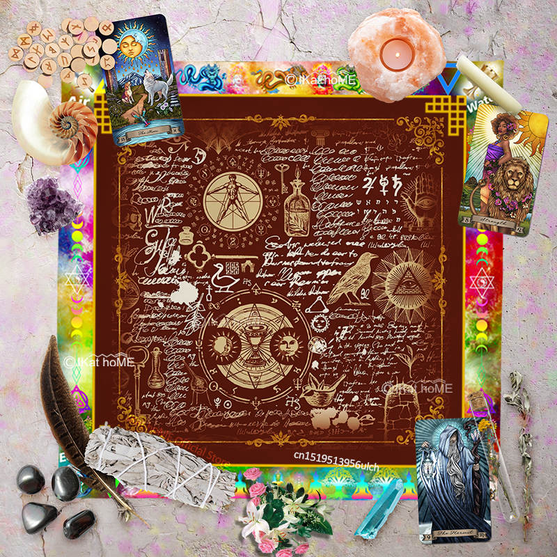 雷诺曼桌布利诺曼塔罗牌神谕卡牌推牌布祭坛布Lenormand Tarot