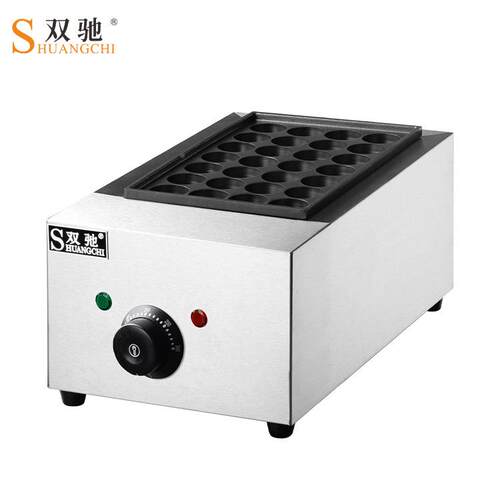 器双章驰DOR不锈热钢电鱼丸炉商用鱼烧机地摊章鱼小丸子机跨境