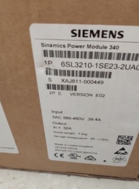 【议价】6L3224-0BE2功5-5UA0 G1420变S频器7.5KW率模块6SL3220BE