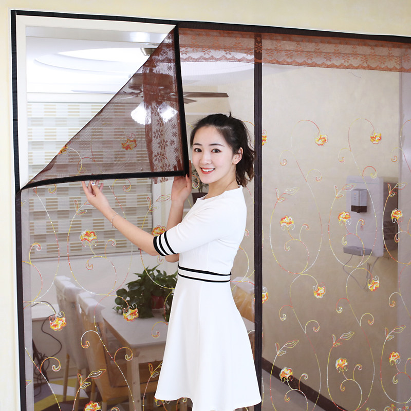 抖音同款加密强磁性定做防蚊门帘隔断帘夏季卧室客厅简易纱门纱窗