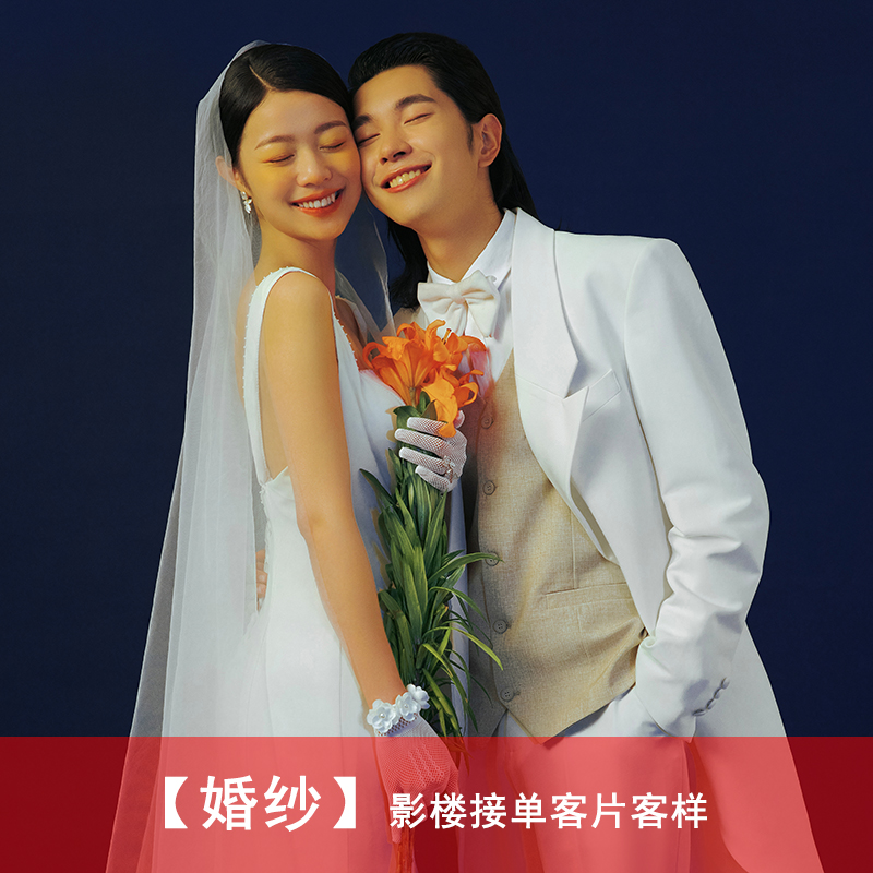 2025年影楼婚纱照新样片情侣白纱室内创意主题摄影客片样照019