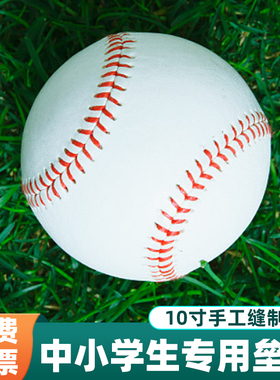 垒球小学生专用10寸软式硬式棒球中考标准运动会训练球投掷比赛球