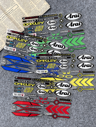 Hjc Shoei Helmet Stickers Waterproof Reflective Motorcycle Modification Decoration Ls2 Version Painting Lens Kyt Decals