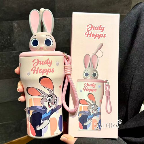 疯狂动物城朱迪尼克保温吸管杯