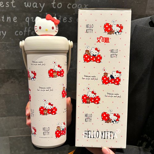 凯蒂猫高颜值保温杯茶水分离水杯