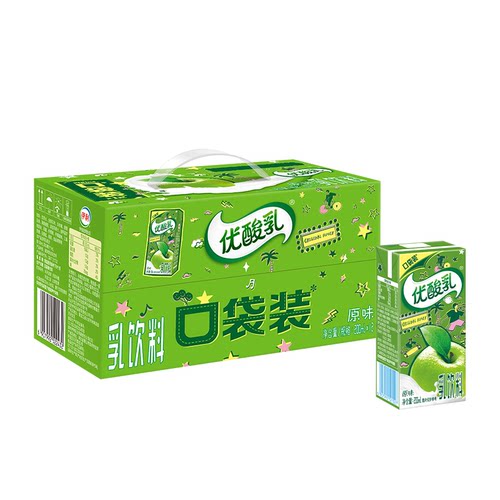 伊利官方旗舰店优酸乳原味含乳饮料200ml*12盒*1/2箱MS6月