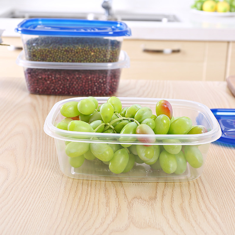 包邮1500毫升l蓝盖长方形一次性