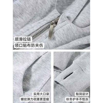 修身外套0BCA女款正肩衣春秋服季衣连帽衫收腰紧身短款上衣卫225