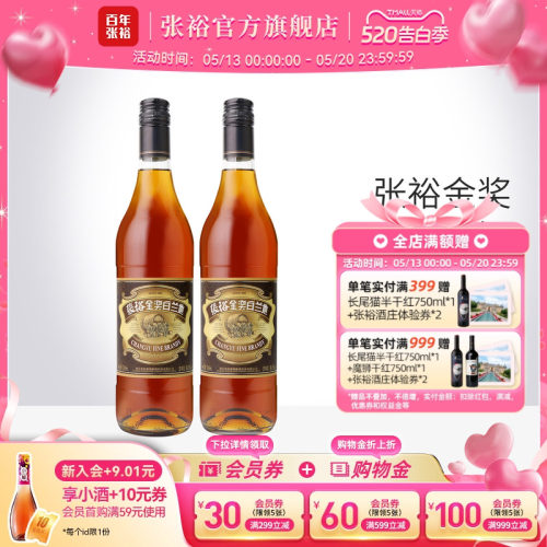 百年张裕金奖白兰地2瓶