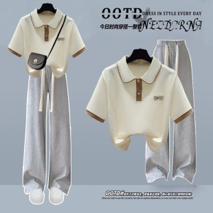 初中生洋气设计感上衣 夏季 T恤2025年新款 小众百搭POLO领短袖