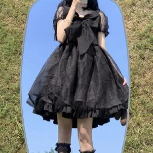 原版 短袖 面料 2024夏季 超仙洛丽塔连衣裙收腰显瘦蓬蓬裙 做法