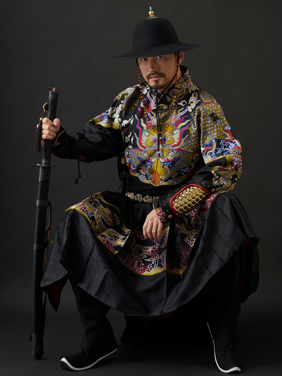 长鸣武备流金坐蟒曳撒男女锦衣卫飞鱼服蟒袍织金明制汉服非古装