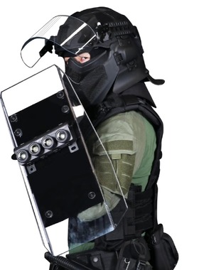 KSTU战术抗冲击臂盾战术臂盾防暴PC透明防割防刺阻燃抗击防击盾