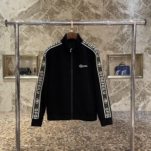 GFGEFEILU男装2025秋冬新款GF轻奢男士字母条纹立领夹克外套正品