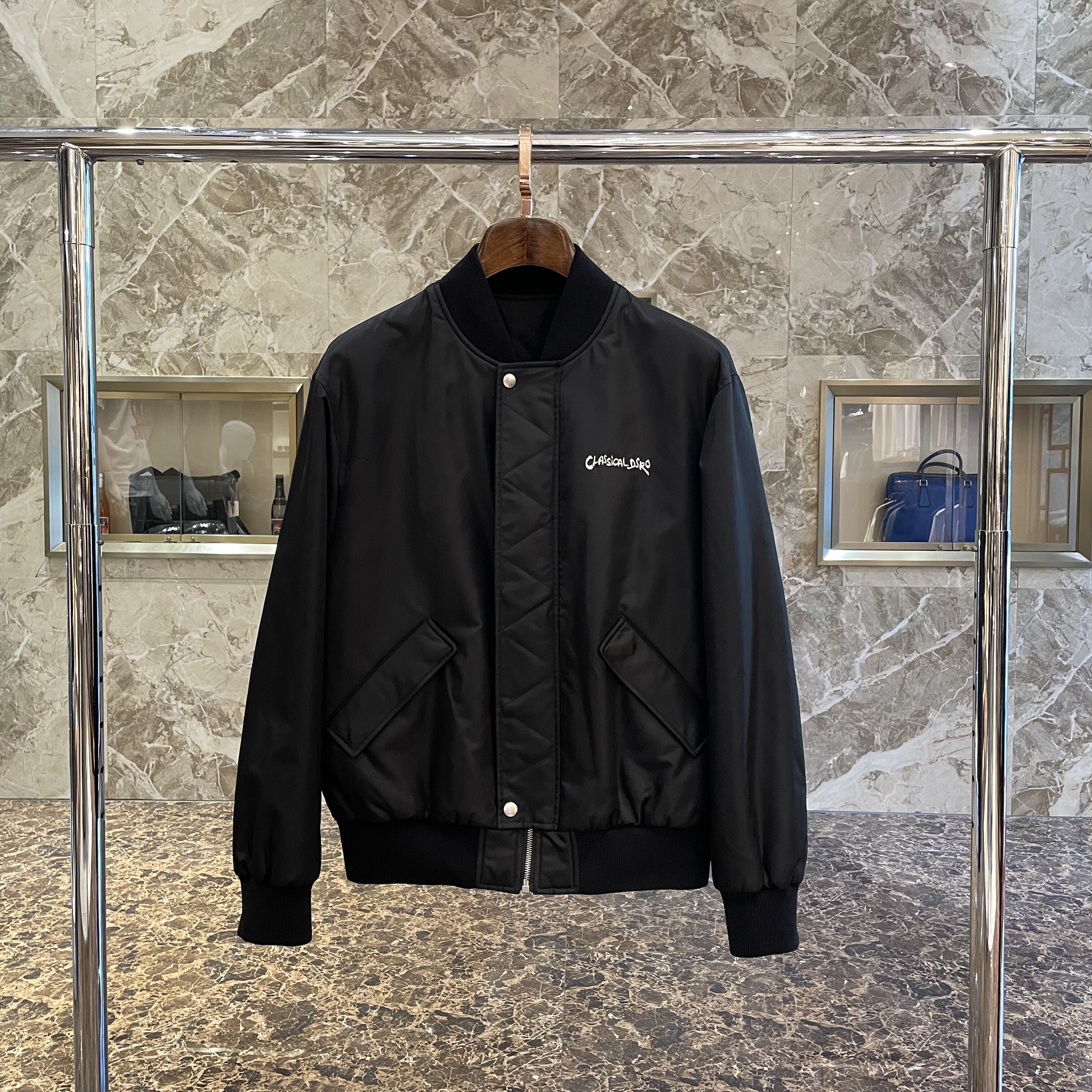 DOSERMO丹西摩奢侈品男装2025冬季新款棒球领棉服夹克衫外套正品