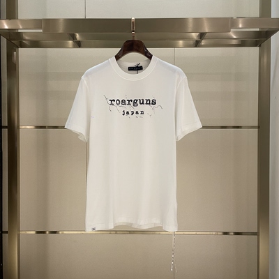 ROARGUNS JAPAN双枪轻奢男装2026夏季新款字母镶钻短袖T恤衫正品