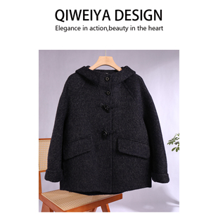 2025新款双面呢大衣女短款高级感冬天外套