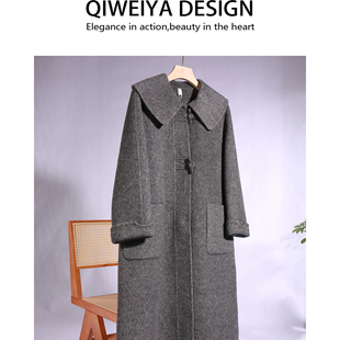 2025新款高端羊驼绒双面羊绒通勤时尚高级大衣外套