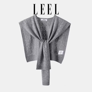 LEEL明星同款夏季薄款针织小披肩女外搭配裙子衬衫羊毛搭肩假领子