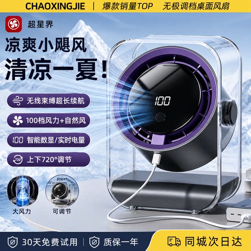 USB迷你静音循环桌面风扇