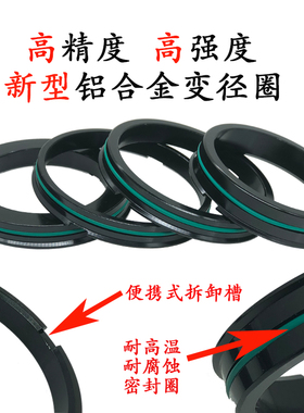 改装轮毂铝合金新型变径圈铝环中心圈带胶圈弥补间隙带槽便于拆卸