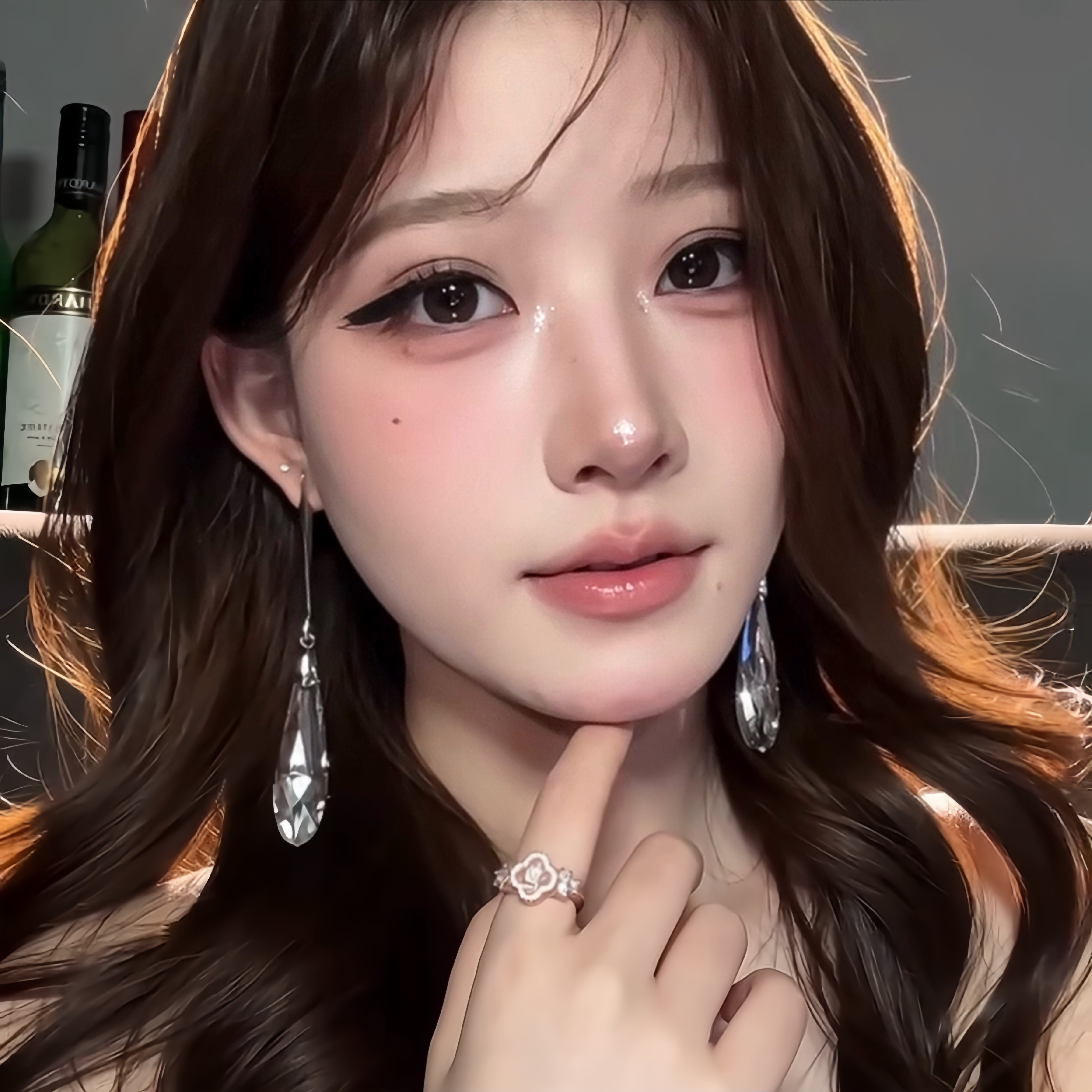 【琉璃水滴】独特漂亮耳环清冷水滴水晶耳钩轻奢晚宴礼服配饰女