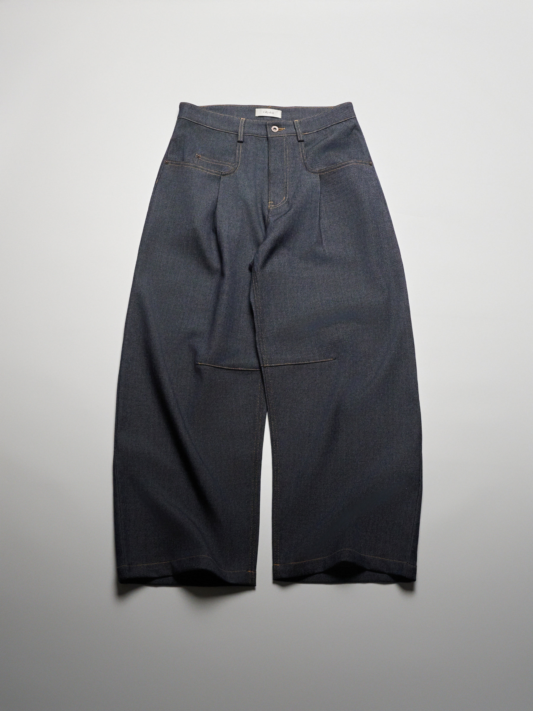 thumbnail for Gillpalos - Basselan Worsted Wool Denim Power Jacket Set Pleated Suit Scimitar Jeans