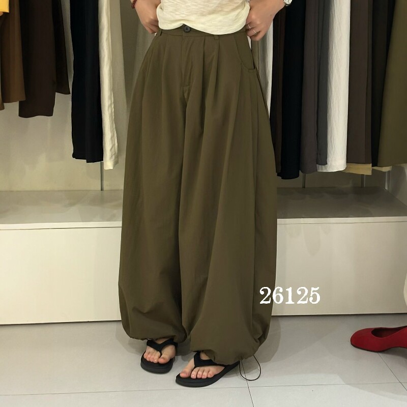 夏季韩版高腰显瘦束脚休闲裤女