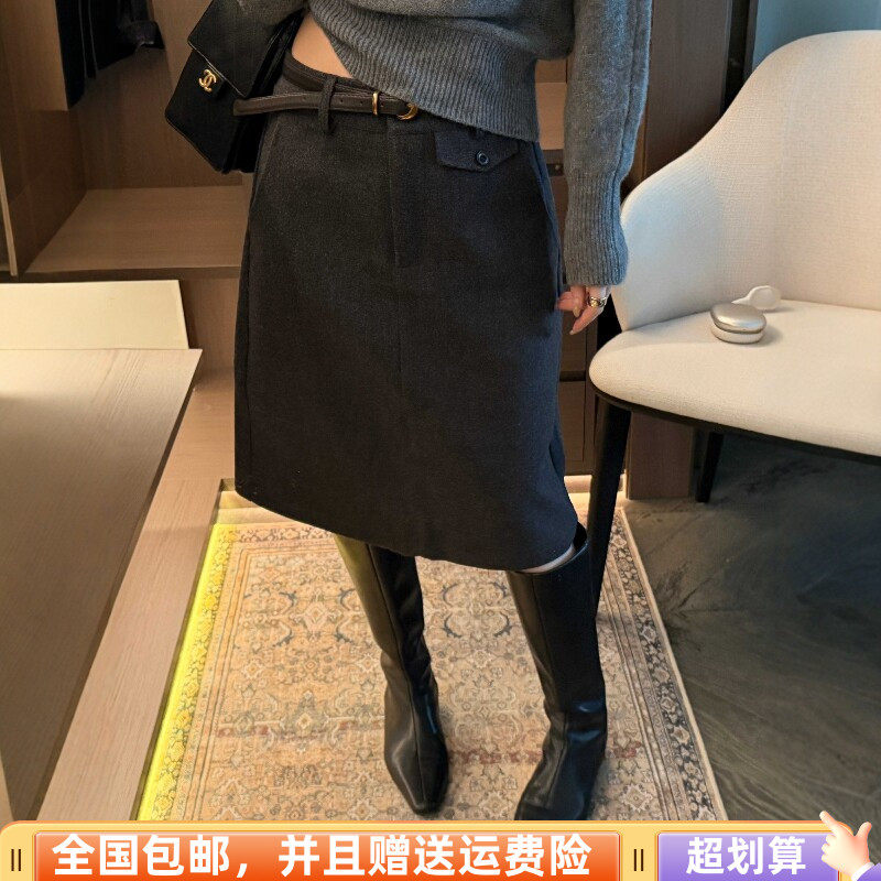 冬季韩版高腰显瘦防走光半身裙