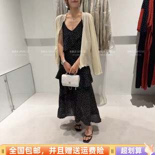 2026春季新品休闲时尚百搭韩雪纺碎花吊带连衣裙长款时尚减龄女潮