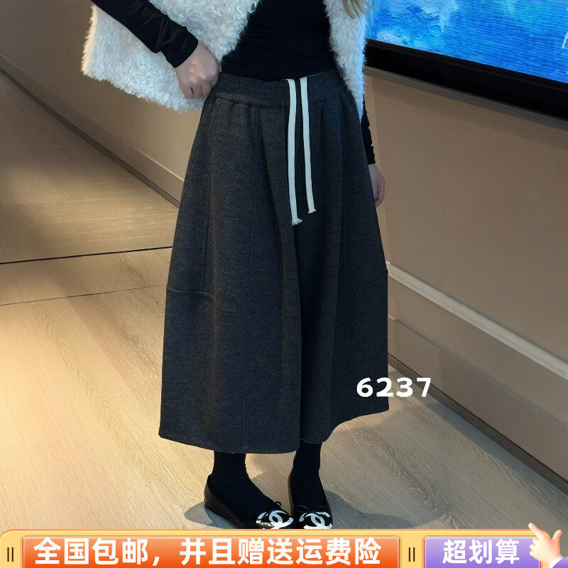 秋季韩版高腰显瘦呢料九分女裤