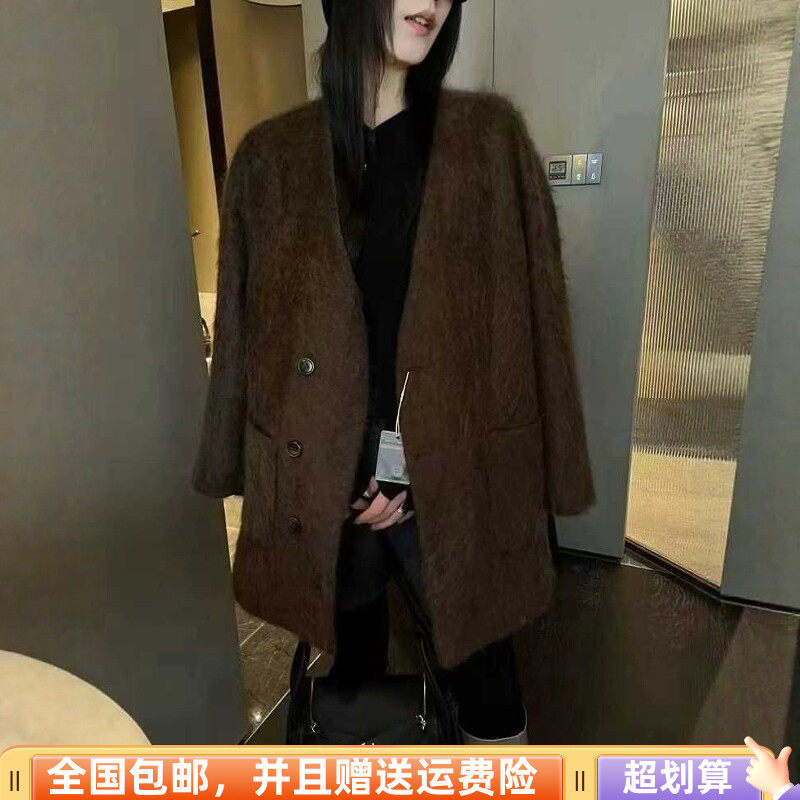 2026冬季加厚毛呢长款大衣女