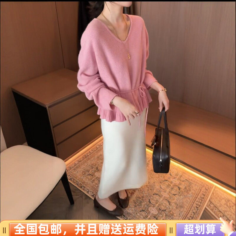 秋季韩版显瘦收腰毛衣女