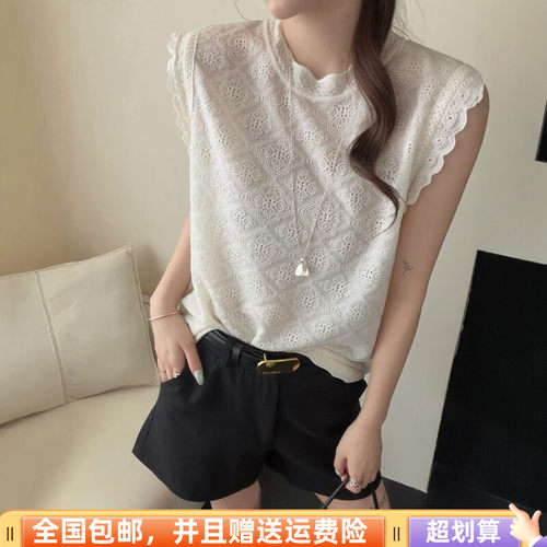 夏季淑女蕾丝镂空显瘦马甲
