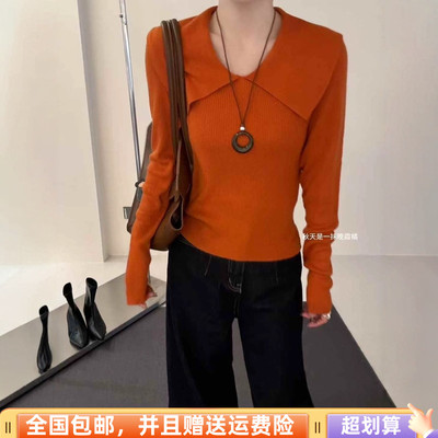 韩版宽松显瘦长袖羊毛针织衫