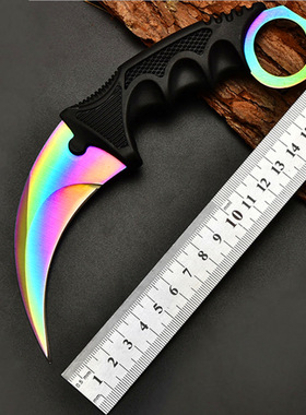 英吉沙小号尼泊尔狗腿直刀大刃女人防身防色狼用具便携式钥匙扣刀