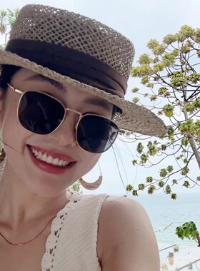 复古老钱风高级感方形偏光墨镜女款显瘦旅游拍照防紫外线太阳眼镜