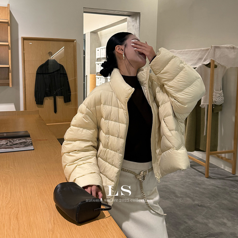 【LS新品牌】黑标极简大牌 秋冬上新休闲立领百搭短款羽绒服S539#