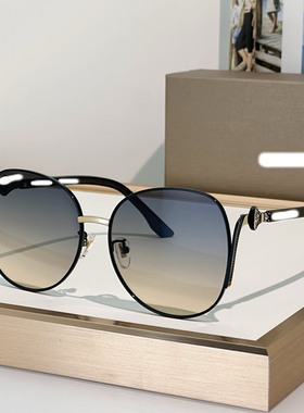 椭圆细边框欧美女防晒镶钻太阳镜