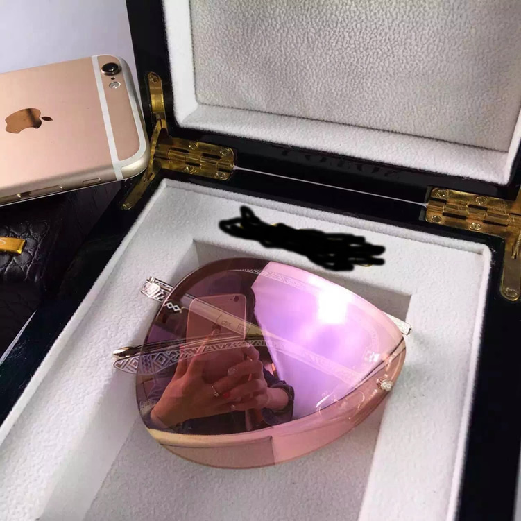 2017新 欧美高端奢华女潮高清优美折叠华丽太阳镜 欧洲站个性墨镜