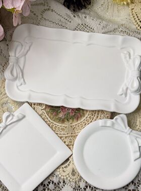 ins风石膏托盘客厅摄影拍照装饰品桌面摆拍道具吧唧可爱托盘手串