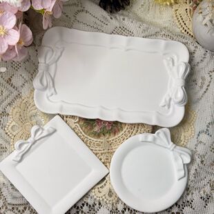 ins风石膏托盘客厅摄影拍照装 饰品桌面摆拍道具吧唧可爱托盘手串