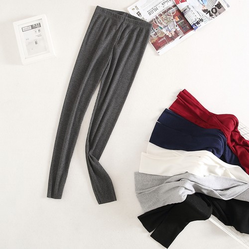 螺纹纯棉打底裤高腰外穿弹力小脚