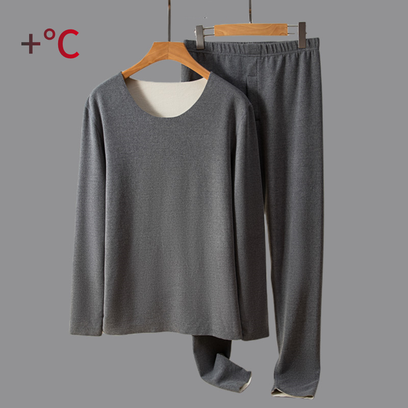 长袖男士德绒发热保暖套装