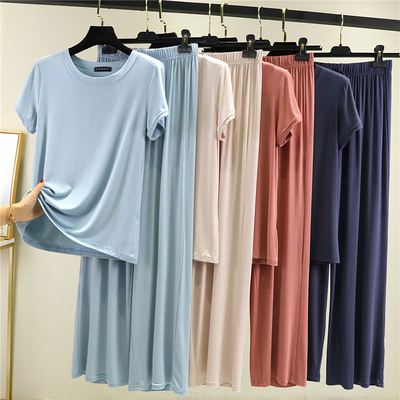 短袖T恤莫代尔外穿套装上衣大码