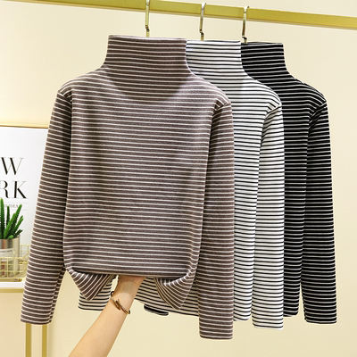 长袖韩版加厚高领德绒女打底T恤