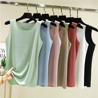 夏季薄款无痕修身大码黑白色背心