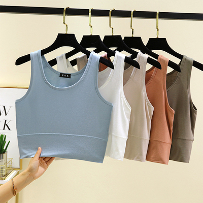 吊带小背心女内搭夏季薄款莫代尔短款露脐打底衫裹胸抹胸半截上衣